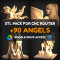 Angels STL Pack – 90+ Models For CNC Routers | Google Drive Access | Commercial License
