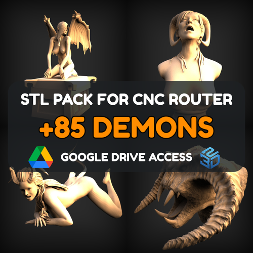 Title: Demons STL Pack – 85+ Models For CNC Routers | Google Drive Access | Commercial License