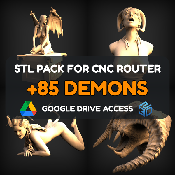 Title: Demons STL Pack – 85+ Models For CNC Routers | Google Drive Access | Commercial License