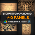 Panels STL Pack – 40+ Models For CNC Routers | Google Drive Access | Commercial License