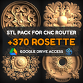 Rosette STL Pack – 370+ Models For CNC Routers | Google Drive Access | Commercial License